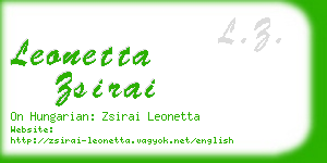 leonetta zsirai business card